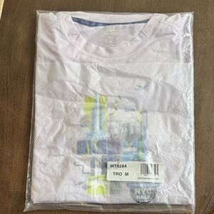 New Balance Men's White and Blue Graphic Tee